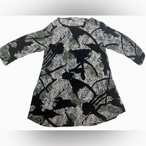 Masai Copenhagen Abstract A-Line Tunic - Side Zipper Detail - Artsy Lagenlook- S